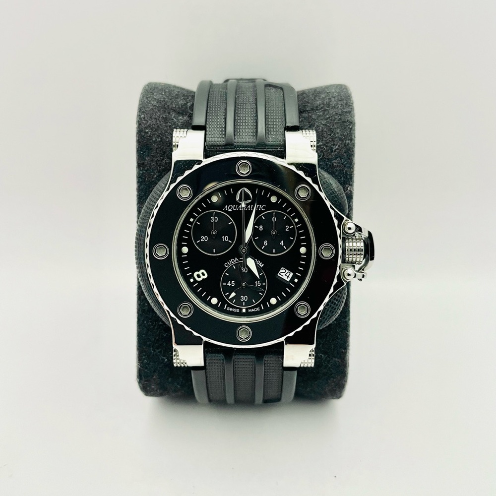Rare AQUANAUTIC Bara Cuda Swiss Made Unisex Diver Watch - New Battery